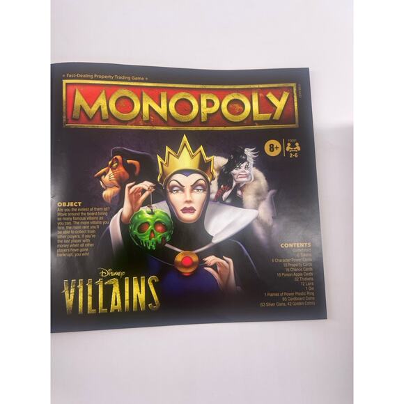 Monopoly Disney Villains Board Game 2020 Edition New Hasbro C3 - Picture 3 of 5